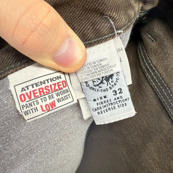 Vintage Diesel Jeans Mens 32 Fits 34x34 Brown Carpenter Baggy Workwear Labor y2k - Picture 15 of 16